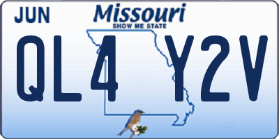 MO license plate QL4Y2V
