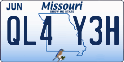 MO license plate QL4Y3H