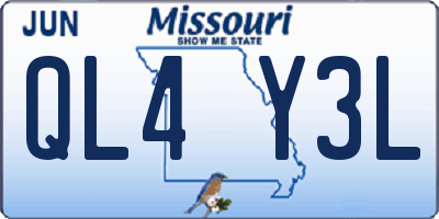MO license plate QL4Y3L