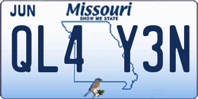 MO license plate QL4Y3N