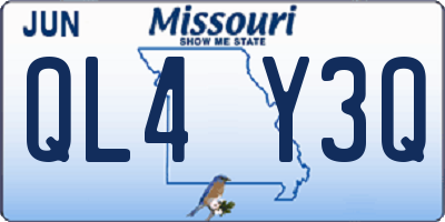 MO license plate QL4Y3Q