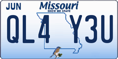MO license plate QL4Y3U