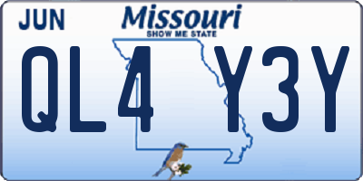 MO license plate QL4Y3Y