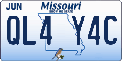 MO license plate QL4Y4C
