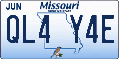 MO license plate QL4Y4E