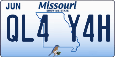 MO license plate QL4Y4H