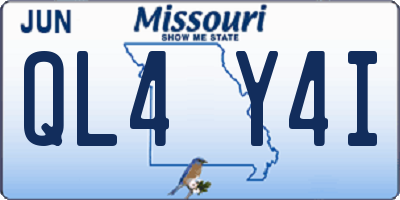 MO license plate QL4Y4I