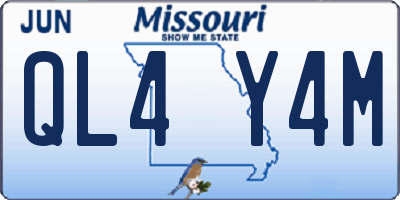 MO license plate QL4Y4M