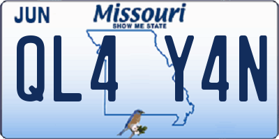 MO license plate QL4Y4N