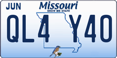 MO license plate QL4Y4O