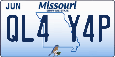 MO license plate QL4Y4P