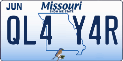 MO license plate QL4Y4R