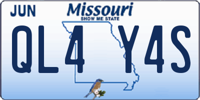 MO license plate QL4Y4S