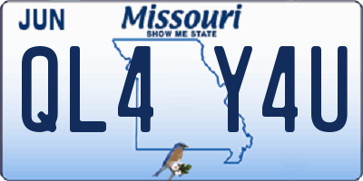 MO license plate QL4Y4U