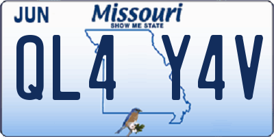 MO license plate QL4Y4V