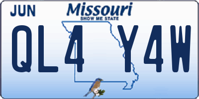 MO license plate QL4Y4W