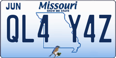 MO license plate QL4Y4Z