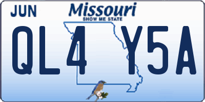 MO license plate QL4Y5A