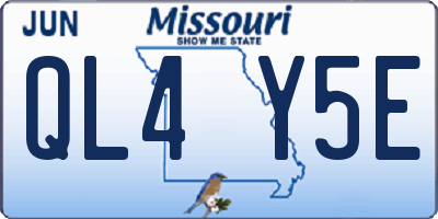 MO license plate QL4Y5E