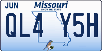 MO license plate QL4Y5H