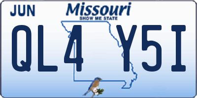 MO license plate QL4Y5I
