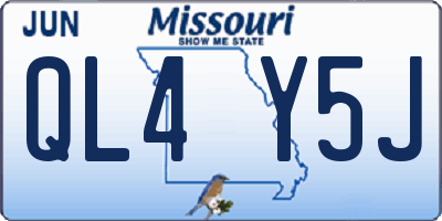 MO license plate QL4Y5J