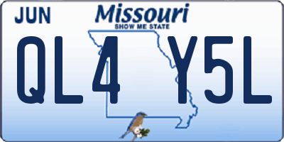 MO license plate QL4Y5L