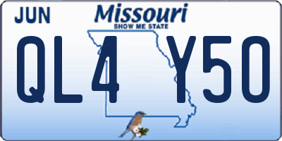 MO license plate QL4Y5O