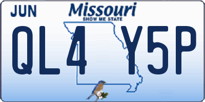 MO license plate QL4Y5P