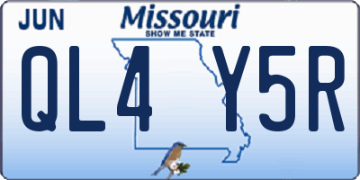 MO license plate QL4Y5R