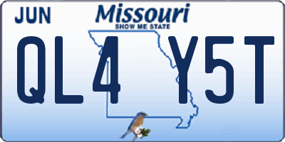 MO license plate QL4Y5T