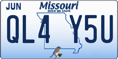 MO license plate QL4Y5U