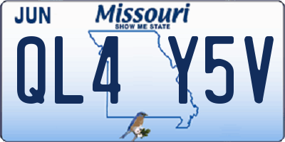 MO license plate QL4Y5V