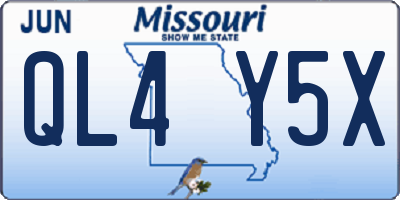 MO license plate QL4Y5X
