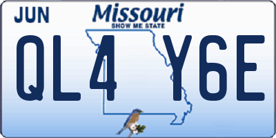MO license plate QL4Y6E