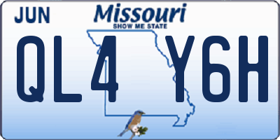 MO license plate QL4Y6H