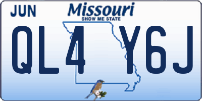 MO license plate QL4Y6J