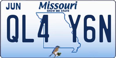 MO license plate QL4Y6N