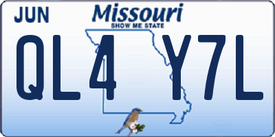 MO license plate QL4Y7L
