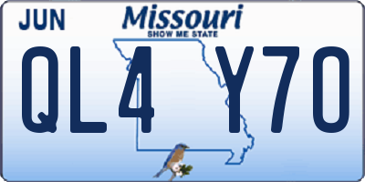 MO license plate QL4Y7O