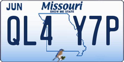 MO license plate QL4Y7P