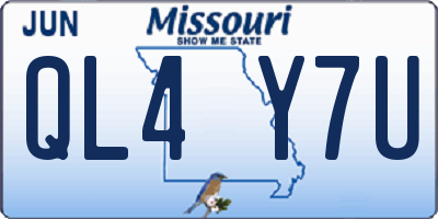 MO license plate QL4Y7U
