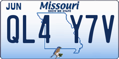 MO license plate QL4Y7V