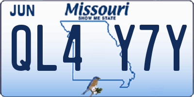 MO license plate QL4Y7Y