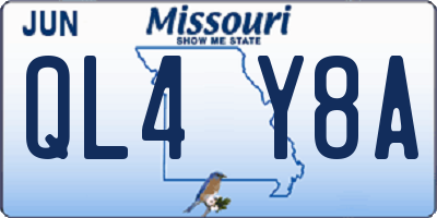 MO license plate QL4Y8A