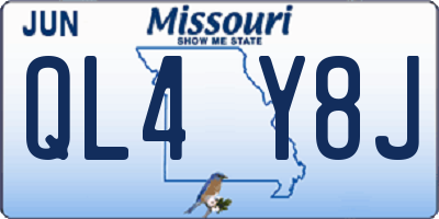 MO license plate QL4Y8J