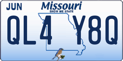 MO license plate QL4Y8Q