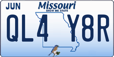 MO license plate QL4Y8R