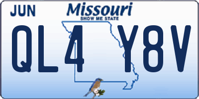 MO license plate QL4Y8V