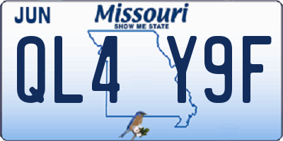 MO license plate QL4Y9F